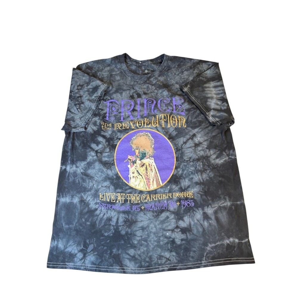 Prince & The Revolution Tie Dye T-Shirt Mens XL Gray Purple Official EUC
